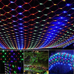 Outdoor Net Mesh Solar String Lights